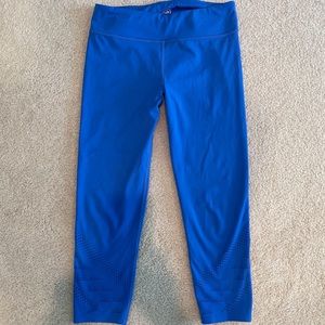 Athleta girl crop blue leggings